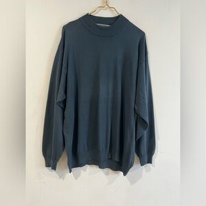 STILE di VITA Men's Classic Sweater Gray / Navy blue XL made in ITALY